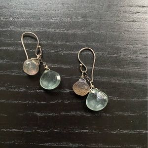 Sterling silver & fluorite earrings